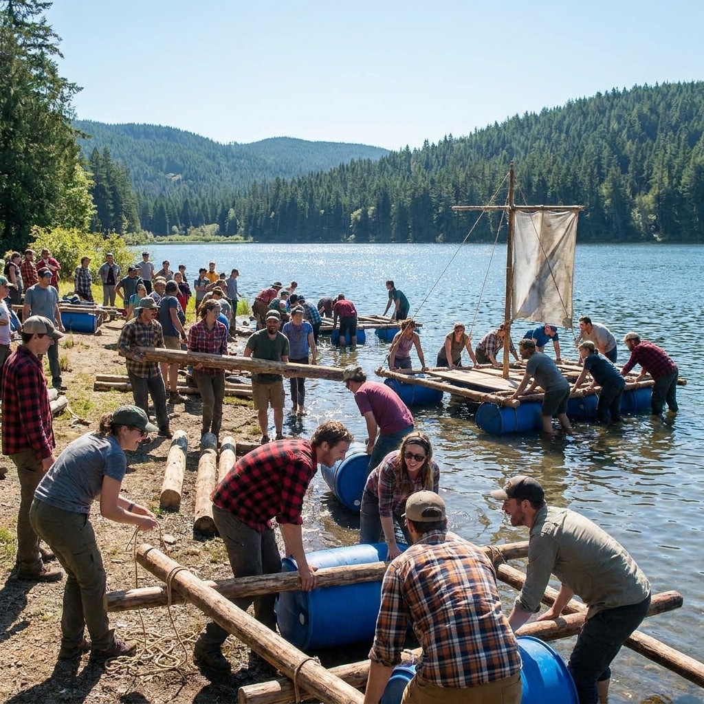 Raft Building Team Building: Strengthening Bonds and Developing Skills ...
