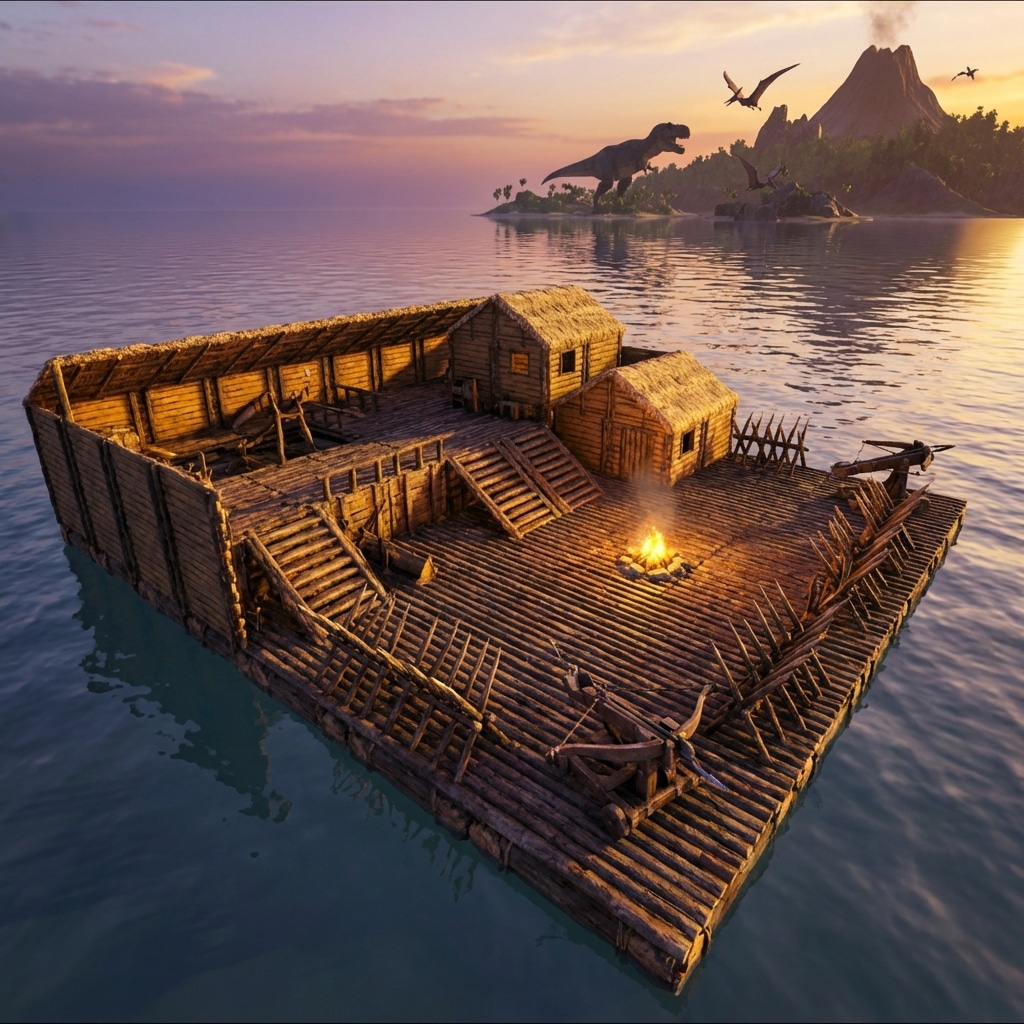 Adventure on The High Seas: Building on a Raft in Ark Survival Evolved ...