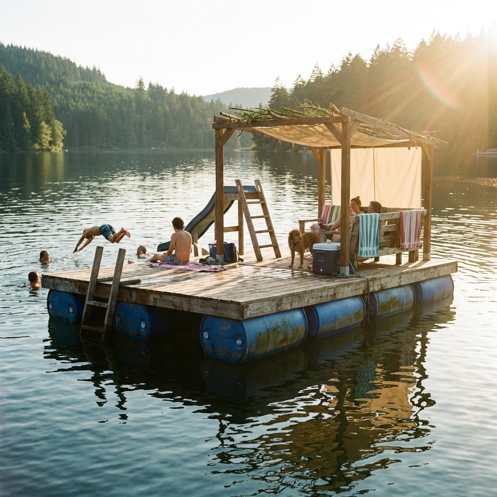 DIY Project: Building a Swim Raft with Barrels - GripOutdoor.com