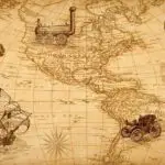 Old map including sailing