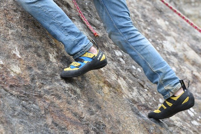 rock climbing shoes