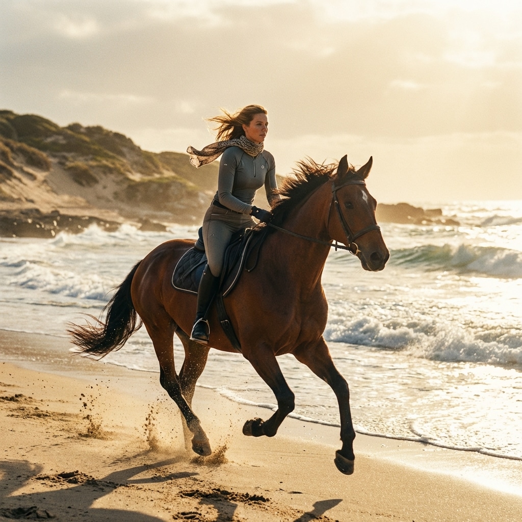 Horseback Riding On The Beach