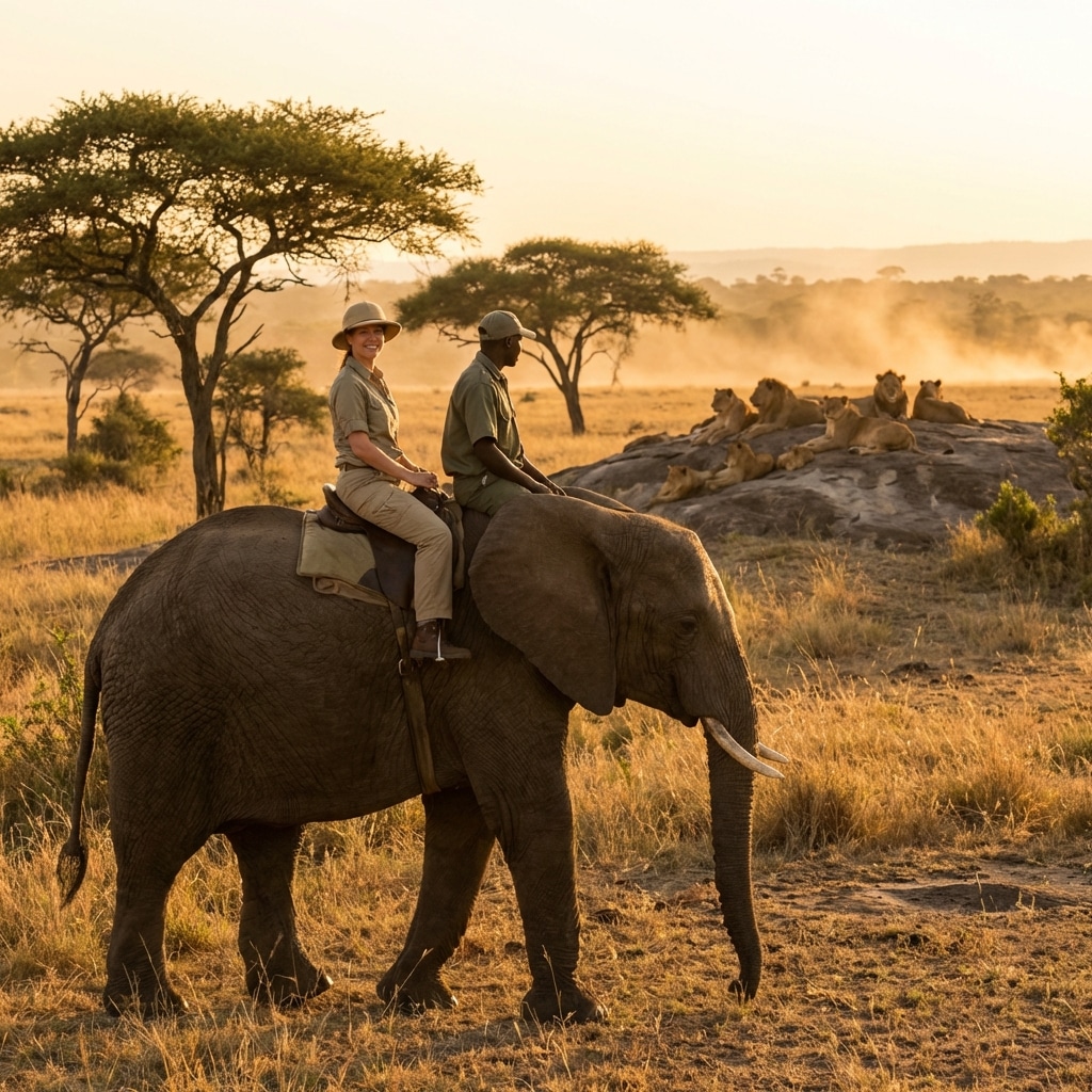 Experience the Majestic African Lion Safari Elephant Rides