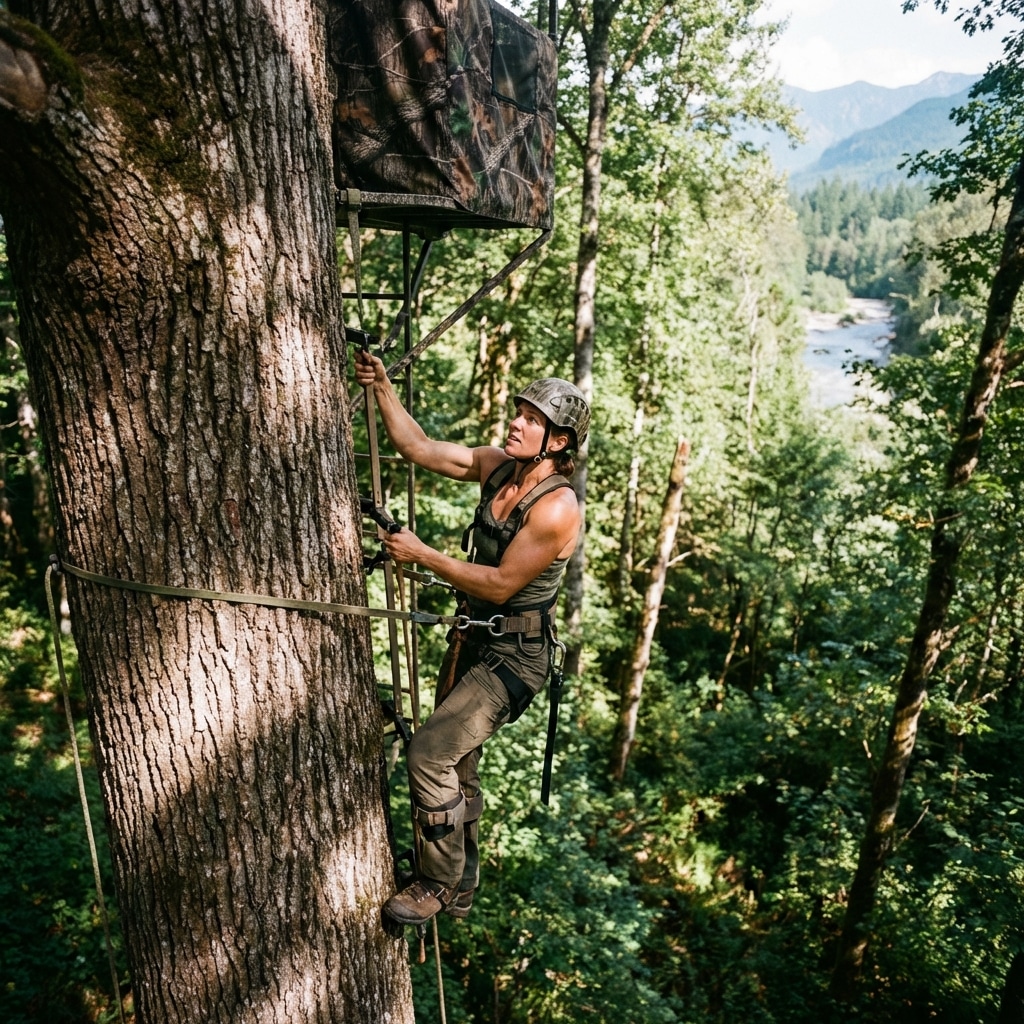Recommended Method for Climbing a Tree to Enter an Elevated Stand