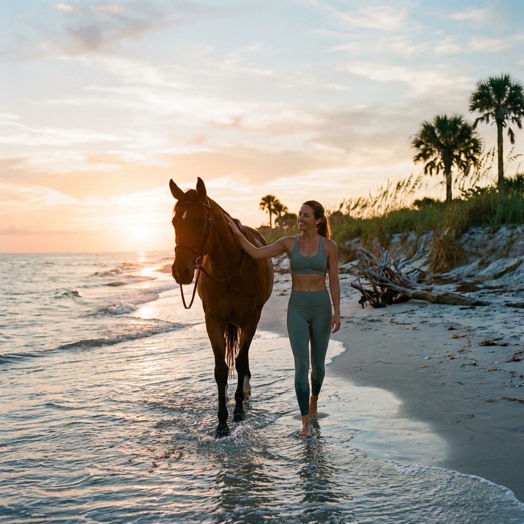 Experience a Tranquil Getaway: Horseback Riding on the Beach in Florida