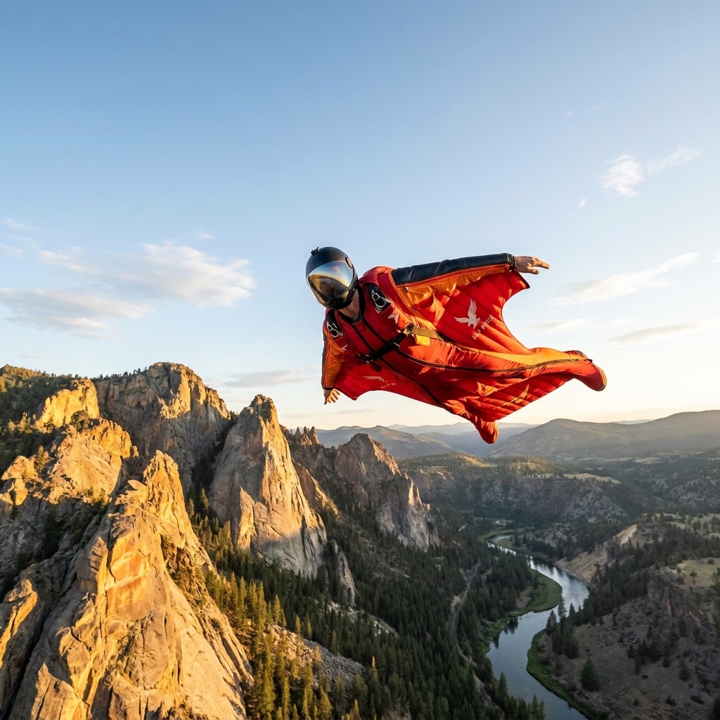 Soaring to New Heights: The Thrill of Man Flying with Wingsuit