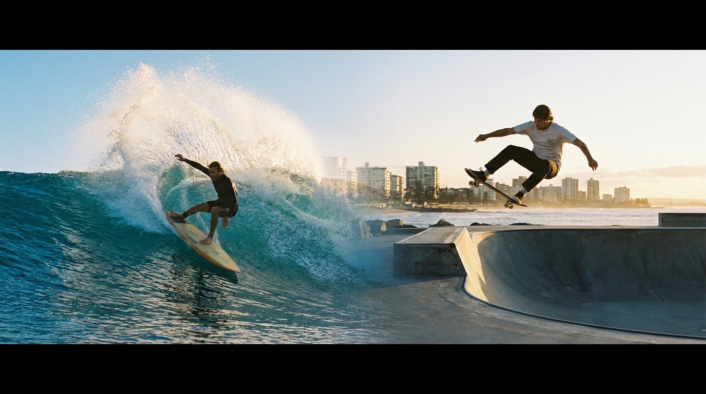 Surfing and Skating: Riding Waves and Concrete